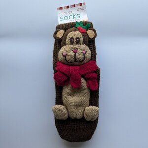 Reindeer Slipper Socks NWT